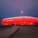 panoramic photography of red stadium